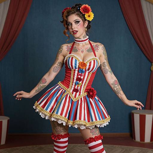 Circus Tattooed Lady Costume Design