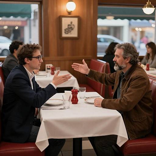 Captivating Diner Scene with Conversation