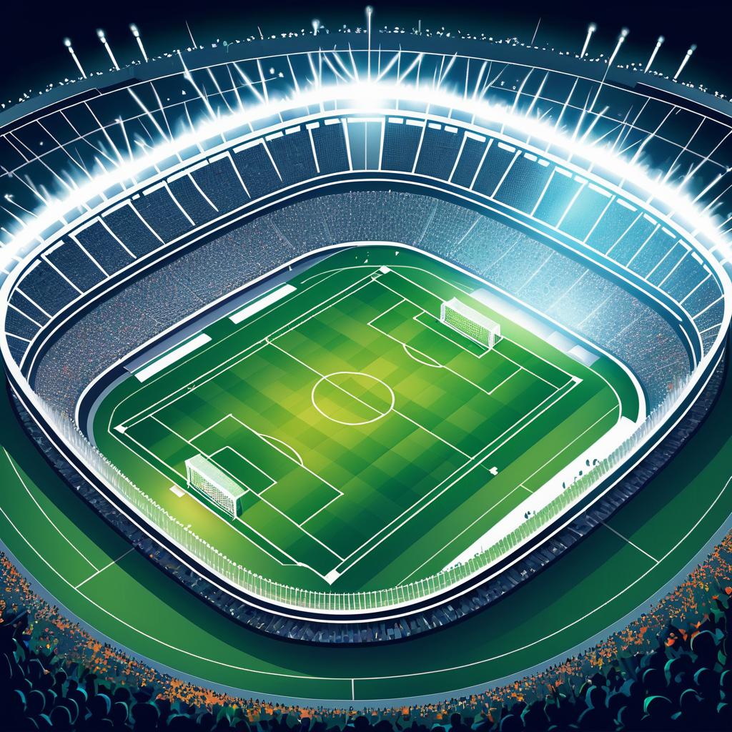 Vector Illustration of Stadium Packed with Fans