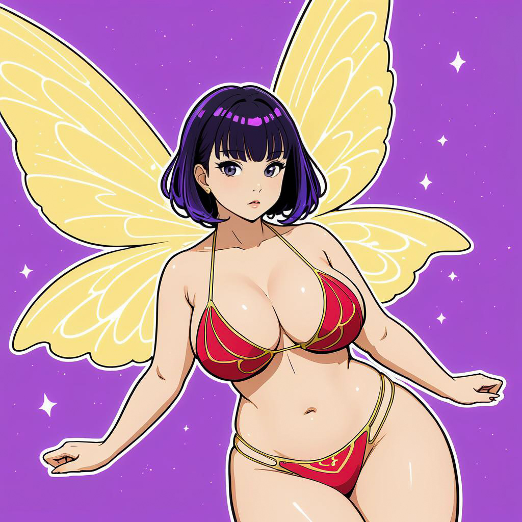 Confident Woman with Fairy Wings Art