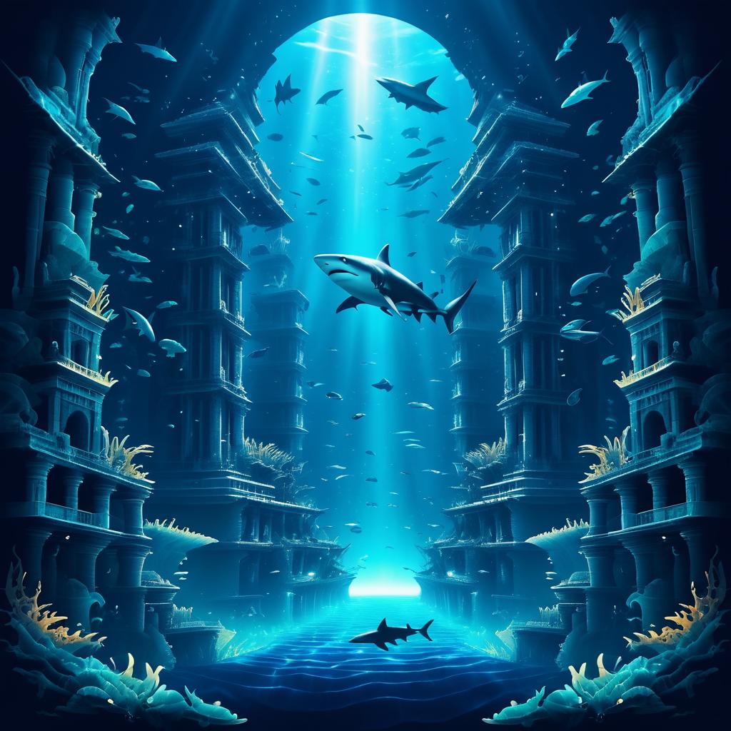 Dark Fantasy Shark Poster Concept