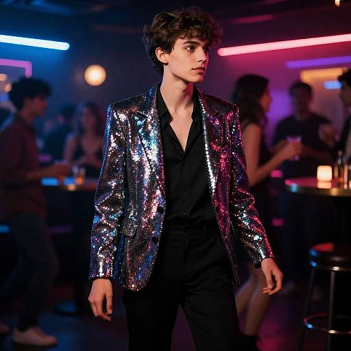 Non-Binary Glamour at Neon Jazz Bar