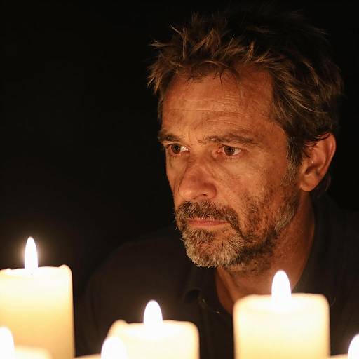 Candlelit Portrait of a Rugged Man