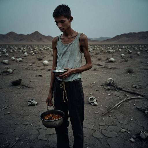 Skinny Young Prisoner in Arid Wasteland