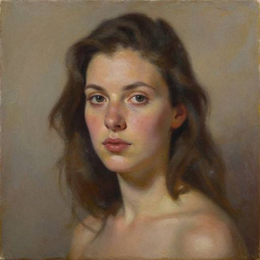 Elegant Woman Portrait Oil Painting