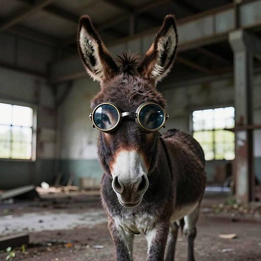 Steampunk Donkey in Abandoned Factory