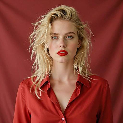 Striking Portrait of a Blonde Woman