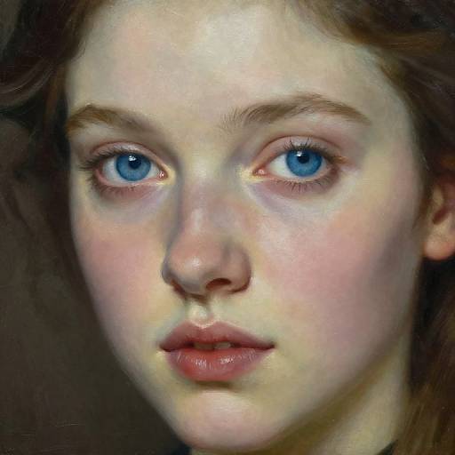 Stunning Blue-Eyed Portrait in Oil