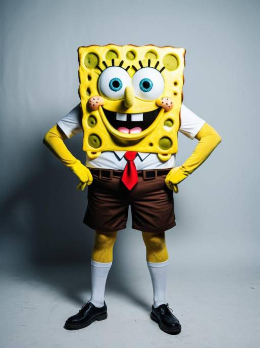 Man in SpongeBob SquarePants Costume