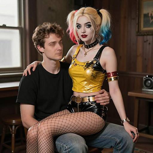 Blonde Harley Quinn Cosplay Photo