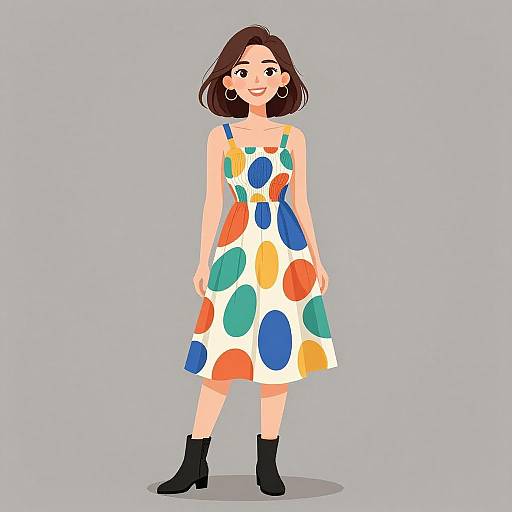 Smiling Woman in Chic Sundress