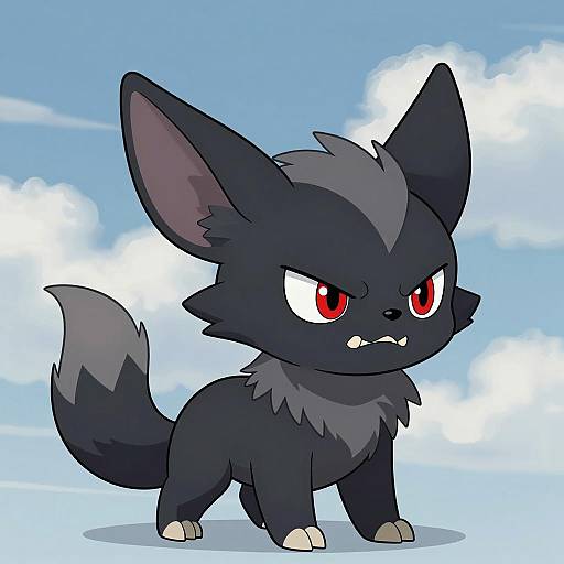 Fierce Furry Creature Under Cloudy Sky