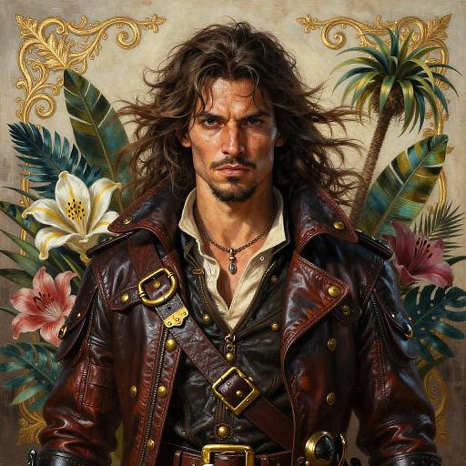 Daring Sky Pirate Captain Portrait