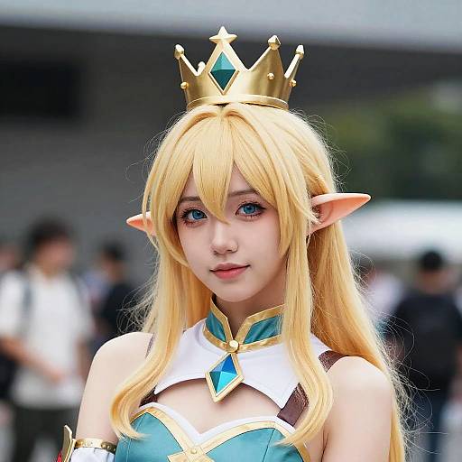 Female Elf Cosplayer with Crown