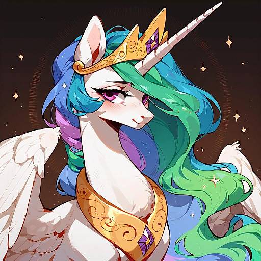 Majestic Alicorn Celestia Portrait