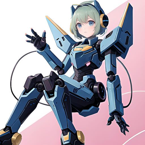 Kawaii Robot Mascot Illustration