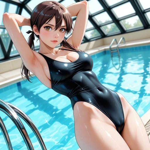 Gertrud Barkhorn in a Pool Scene