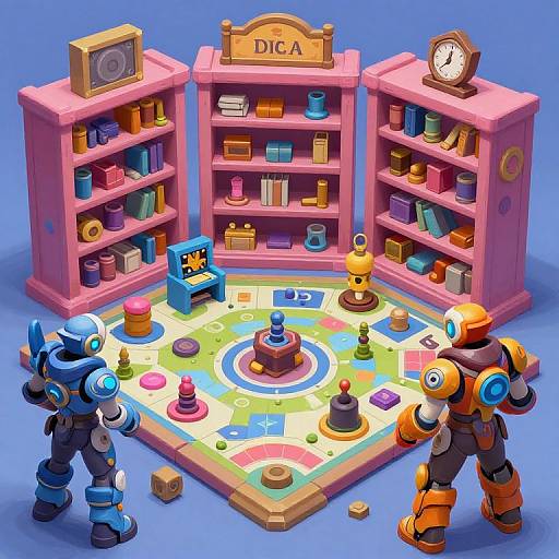Stylized Tabletop Library Game Assets