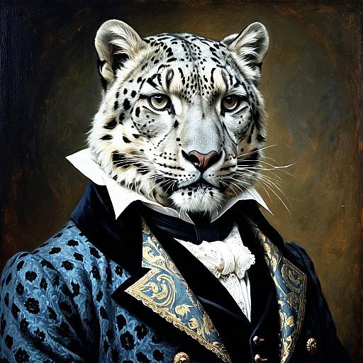 Victorian Snow Leopard Portrait