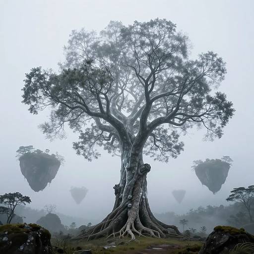 Colossal Crystal Tree with Floating Islands