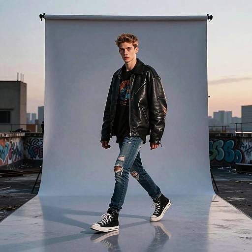 Edgy Street Dancer on Urban Runway