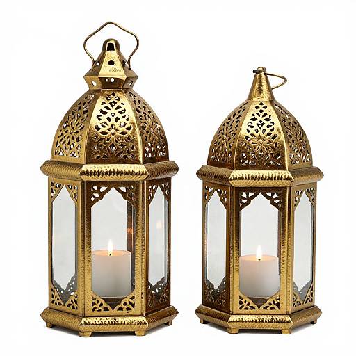 Vintage Moroccan Gold Lanterns