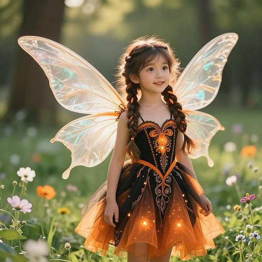 Enchanted Fairy in Sunlit Meadow