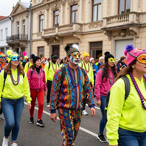 Vibrant Lively Street Parade Scene