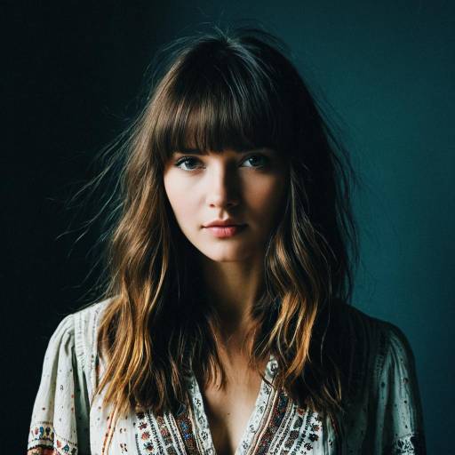 Bohemian Blouse with Textured Bangs Style