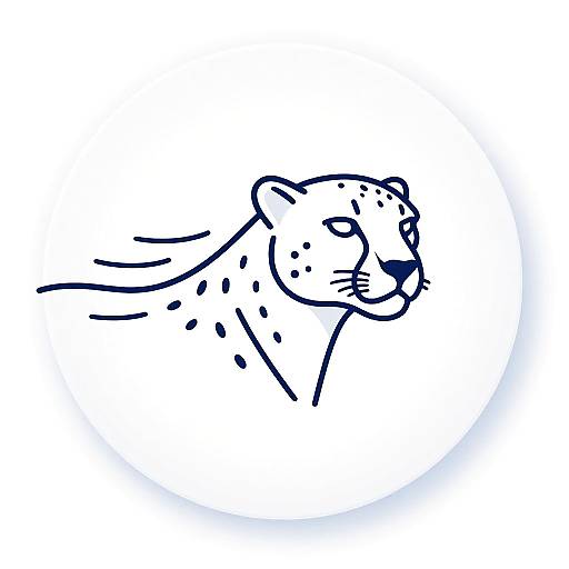 Minimalist Monoline Cheetah Avatar