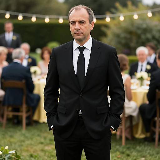 Elegant Garden Portrait of a Man