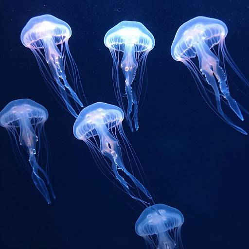Ethereal Luminous Jellyfish Dance