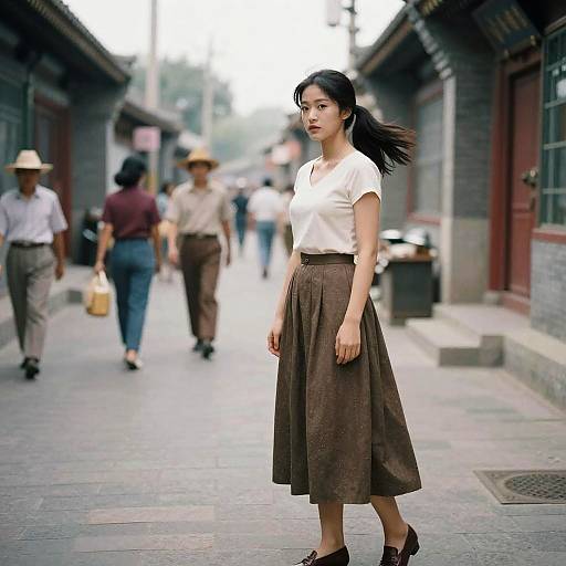 Vintage 1980s Beijing Street Portrait