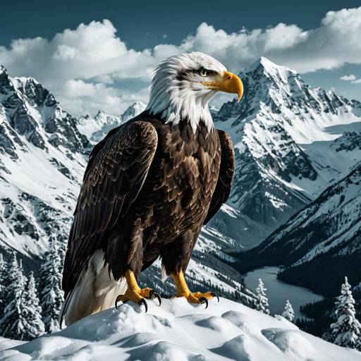 Majestic Bald Eagle in Ornate Landscape