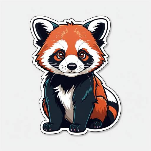 Cartoon Red Panda Sticker