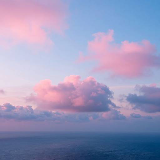 Dreamlike Pink and Blue Cloudscape