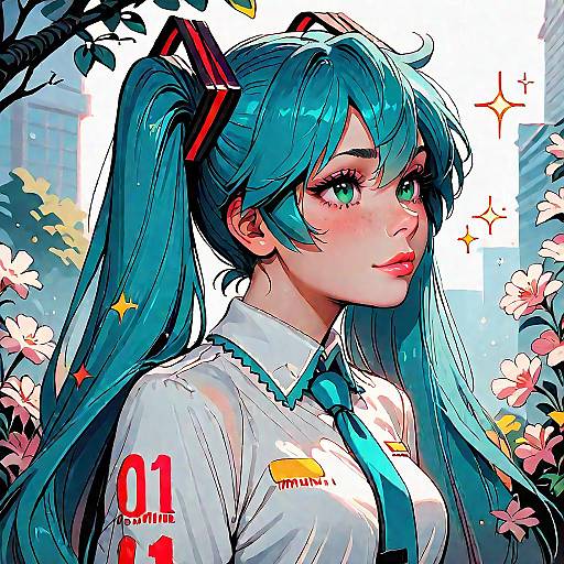 Hatsune Miku Sparkles in Nature