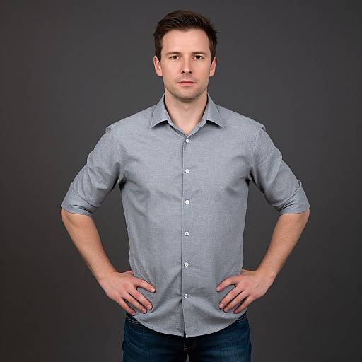 Confident Man in Casual Outfit