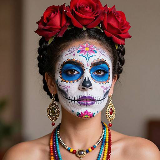 Frida Kahlo Day of the Dead Makeup