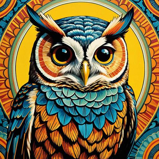 Surreal Owl: Art Deco Meets Psychedelia Surreal Owl: Art Deco Meets Psychedelia
