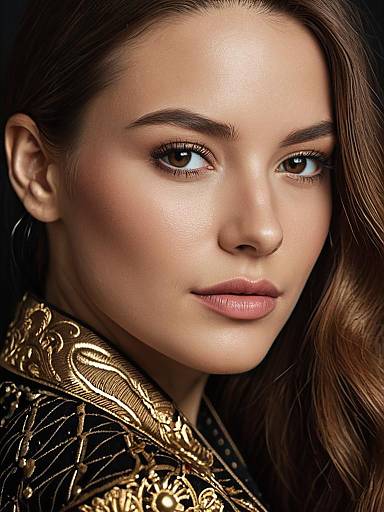 Photorealistic Woman in Designer Outfit