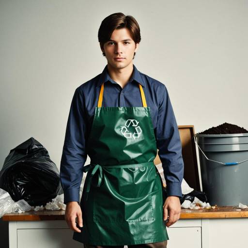 Realistic Male Garbage Man Outfit Portrait