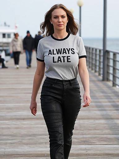 Casual Chic Woman in Helnwein Style