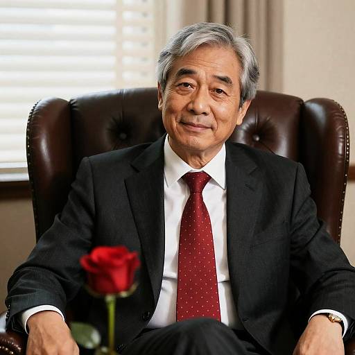 Elegant Middle-Aged Man in Suit