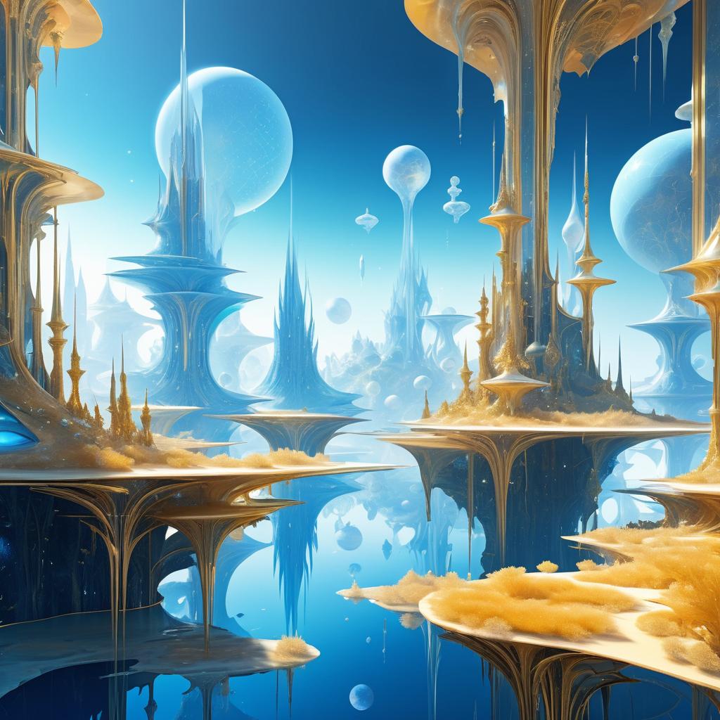 Surreal Abstract Futuristic Landscape Art