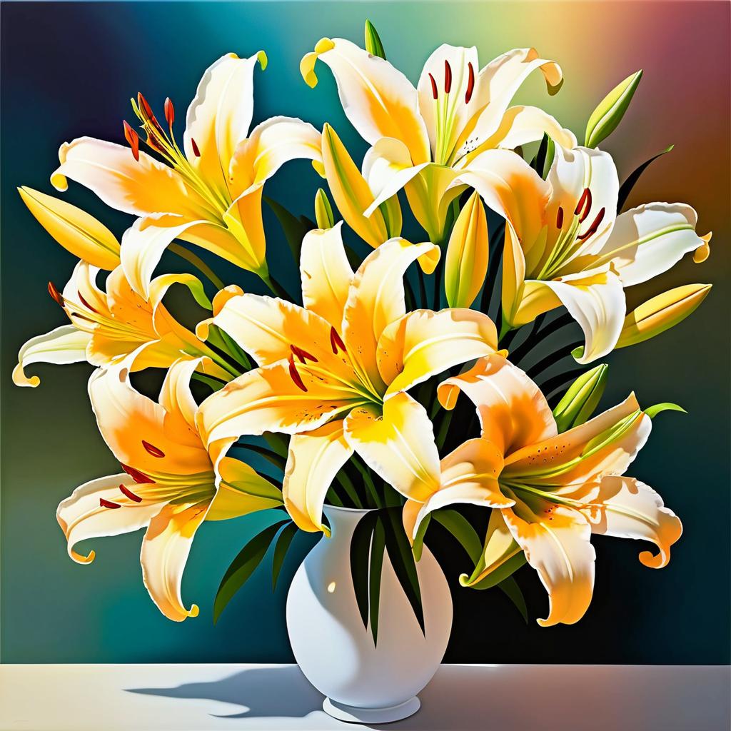 Radiant O'Keeffe Style Lily Bouquet