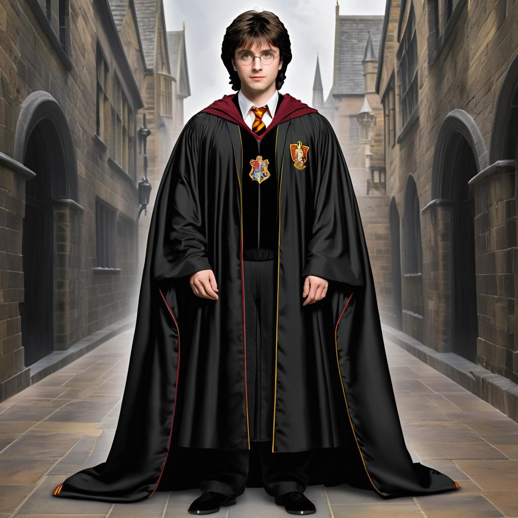 Realistic Full-Length Portrait of Harry Potter