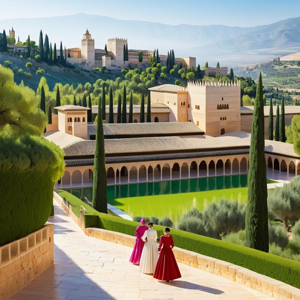 Serene Alhambra: A Pre-Tourism Scene