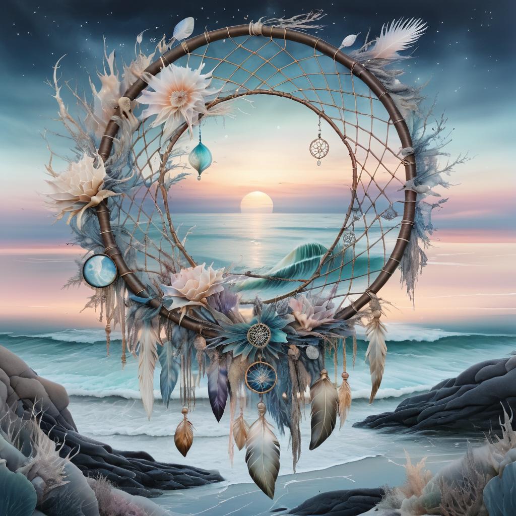 Nature's Dreamcatcher: Surreal Twilight Art