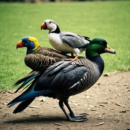 Parrot Perched on Waterfowl